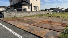 中央区恒武町　道路工事現場